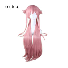 ccutoo Future Diary Mirai Nikki Gasai Yuno 80cm Female Pink Long Straight Synthetic Hair Heat Resistance Fiber Cosplay Wigs 2024 - buy cheap