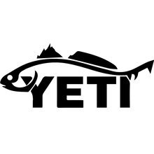 29.2CM*12.2CM Yeti Trout Fishing JDM Funny Car Styling Stickers Vinyl Decal Personality Accessories Black Sliver C8-1188 2024 - buy cheap