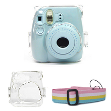 Transparent Protective Case Cover for Fuji Fujifilm Instax Camera Mini 9 8 8+ Shell Pouch w/ Shoulder Strap for Instant mini 8 9 2024 - buy cheap