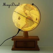 Vintage Wooden Base World Map Globe Decorative Desktop Rotating Geography Globe Educational Gifts 2024 - buy cheap