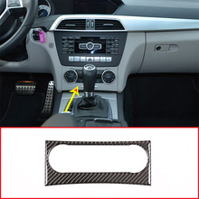 Real Carbon Fiber Interior Air Conditioning Switch Panel Frame Stickers For Mercedes Benz C Class W204 2011-2013 Accessories 2024 - buy cheap