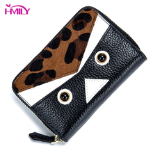 HMILY Women Card Holder Genuine Leather Female Card Pocket Business 9 Card Slot  Ladies Card Wallet Fashion Ladies Zero Wallet 2024 - buy cheap