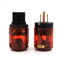Enchufe de alimentación de cobre rojo, 5 pares, P-046/C-046, versión estadounidense, para cable de enchufe de alimentación de audio 2024 - compra barato