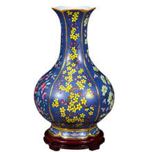 Jarrón de Jingdezhen piso de cerámica flores azules jarrón grande antiguo artículos de decoración del hogar sala de estar jarrones de piso grandes 2024 - compra barato