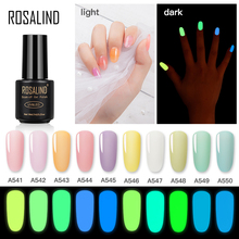 Гель-лак для ногтей ROSALIND, неоновый светящийся Гибридный лак для маникюра, верхнее основание геля для дизайна ногтей, бесцветный гель, полуперманентный праймер 2024 - купить недорого