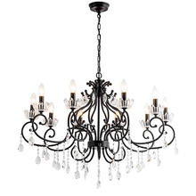 Rustic Iron Chandeliers Crystal Beads Chandelier Lantern Bedroom Baby Princess Tiffany Pendants Home Lighting Indoor Lamp 2024 - buy cheap