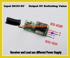 Mini Relé Transmissor Receptor DC 3 V 3.7 V 4.2 V 5 V Mudar Pequeno Interruptor de Iluminação Interruptor de Controle Remoto Sem Fio De Lítio fonte de Alimentação da bateria - especificações