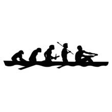 14.2cm*3.8cm Rowing Evolution Stickers Decals Vinyl Car Styling Black/Silver S3-5101 2024 - buy cheap