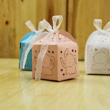 50pcs Hollow Out Fashion Elephant Pattern Candy Boxes Diy Candy Cookie Gift Boxes Wedding Party Candy Box Sacs Bonbons Papier 2024 - buy cheap