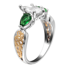 Женское кольцо с овальным цирконием Hainon, винтажное серебряное кольцо с прозрачным цирконием AAA, летние открытые ювелирные украшения 2024 - купить недорого
