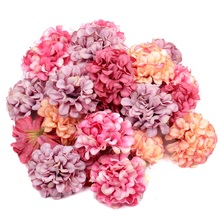 30pcs/lot Cheap Artificial Flower Silk Hydrangea Head For Wedding Party Home Decoration DIY Wreath Gift Box Scrapbooking Craft 2024 - buy cheap