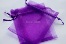 100 pçs/lote cor roxa profunda organza sacos 10x15 favor do casamento presente saco de jóias bolsas 2024 - compre barato