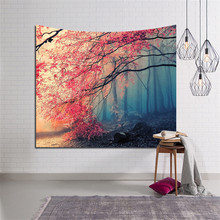 Galaxy Forest print Tapestry Wall hanging Tapestry For Traval Camping Tapestry Large 150*200 Yoga Sleeping mat Tapestry 2024 - buy cheap