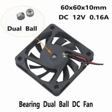 1 Piece Gdstime 12V Dual Ball 6010 60mm x 10mm 6cm DC Brushless Cooling Fan 60mm*60mm*10mm PC CPU VAG Heatsink Cooler 60x60x10mm 2024 - buy cheap