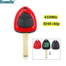 keyless entry smart Remote Key Fob 3 button 433MHZ with ID48 chip for Ferrari 458 ITALIA CALIFORNIA 599 GTB FIORANO 2024 - buy cheap
