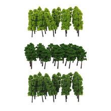 MagiDeal 60x N Scale Layout Green Tree Models Toy for Train Railway Diorama Landscape Building Accessory Set 2024 - buy cheap