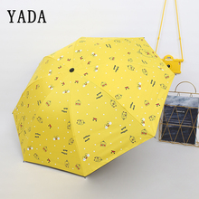 YADA Charm Cartoon Little Yellow Duck Umbrella Folding Children Rain Women uv Umbrella For Women Windproof Patio Umbrellas YS629 2024 - buy cheap