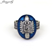 The Vampire Diaries Ring Salvatore Damon Stefan's Punk Rings Vintage Blue Zinc Alloy Ring Fashion Jewelry Accessories For Fans 2024 - купить недорого