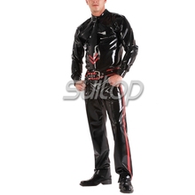 Suitop faster shipping heavy latex trousers made from 0.6mm latex including belt 2024 - buy cheap