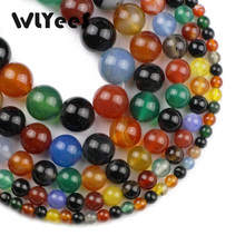 WLYeeS заводская цена, цветной сернезианский натуральный камень 4 6 8 10 12 мм, Круглый свободный Бисер для изготовления ювелирных изделий, браслетов, аксессуаров «сделай сам» 2024 - купить недорого