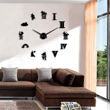 Радужные облака Волшебные единороги DIY большие 3D настенные часы Единорог гигантские настенные часы Творческий декор для стен для детской комнаты 2024 - купить недорого