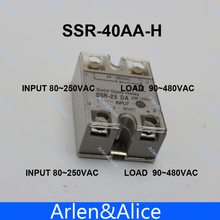 40AA SSR 40AA-H High voltage type input 80-250V AC load 24-380V AC single phase AC solid state relay 2024 - buy cheap