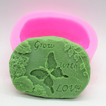 wholesale!!!1pcs Grow with Love (C512) Handmade Soap Mold Crafts DIY Silicone Mould 2024 - buy cheap