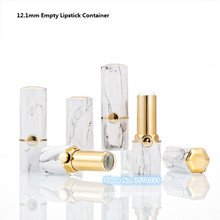 12/25/60pcs High-end Lip Balm Container White Gold Color Lipstick Package Empty White Marble Cosmetic Lipstick Tube Rouge Tube 2024 - compre barato