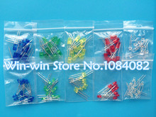 100PC/Lot 3MM 5MM Led Kit Mixed Color Red Green Yellow Blue White Light Emitting 3mm 5mm 5 colors x10=100PCS 2024 - buy cheap