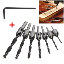 7pcs/set Flute Countersink Drill Bits HSS Countersink Head Drilling Bit 3 Tips Reamer Drill Bit for Woodworking Tool 2024 - buy cheap