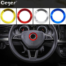 Ceyes Car Steering Wheel Circle Ring Styling Case For Skoda Octavia A5 A7 Fabia Rapid A 5 Superb Accessories Decoration Stickers 2024 - buy cheap