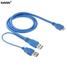 Dual USB 3.0 A to Micro-B USB 3.0 Y Cable For HDD Case Computer Cable Connector For Samsung Galaxy Note 3 III N9000 Length 50cm 2024 - buy cheap