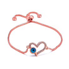 Heart Bracelets blue evil eye charm trendy adjustable Bangles For Women Girls Hot Sale Statement Jewelry part gift 2024 - buy cheap
