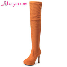 Lasyarrow/Женская обувь; женские осенние ботинки на шпильке; обувь на высоком каблуке; женские пикантные тонкие зимние ботинки; женская обувь; высокие ботинки 2024 - купить недорого