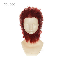 ccutoo Fate/Zero Rider Short Red Slicked Back Fluffy Layered Synthetic Hair Heat Resistance Fiber Cosplay Full Wigs+Bear 2024 - buy cheap