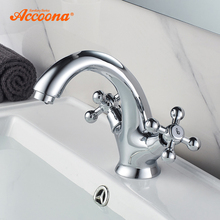 Accoona Retro European Bathroom Basin Faucets Chrome Plating Single Handle Hot and Cold Mixer Tap Deck Mount Basin Faucet A9071 2024 - buy cheap