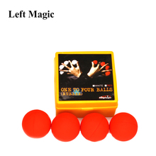 Лучший мяч в четыре магические трюки (белый/красный), мягкие резиновые мультипликаторы, сценический магический реквизит, Волшебные наборы, аксессуары для волшебников 2024 - купить недорого