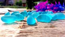 Beautiful Blue Ocean Glass Stone Decoration Ornament For Aquarium Fish Tank 2024 - buy cheap