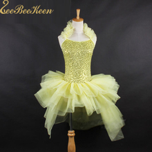 Adult Ballet Tutu Dress Yellow Sequin Sling Skirt Tail Drag Party Costume For Women Stage Show Tutu Ballet Dance Dress For Girl 2024 - buy cheap