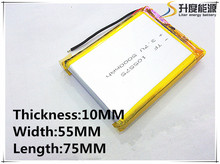 li-po 3.7V 5000mAh Polymer Lithium  Rechargeable Battery For GPS  DVD PAD E-book tablet pc laptop power bank video game 105575 2024 - buy cheap