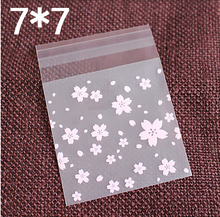 100ps/set of cherry blossom pattern self-adhesive gift food packaging bag cute biscuits/candy bags cellophane bags plastic bags 2024 - buy cheap
