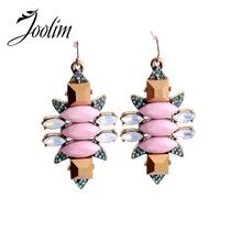 JOOLIM  Vintage Pink Drop Earring Chandelier Earring Dangle Earring Fashion Earring Free Shipping 2024 - buy cheap
