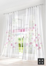 1 piece New small flowers rustic curtain for home window screening,decoration voile window curtains pink,purple,yellow 2024 - buy cheap