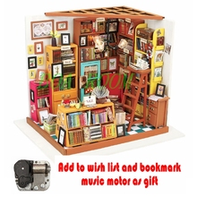 Casa de bonecas em miniatura, casa de bonecas, brinquedo em madeira, modelos para livros, presente de aniversário 2024 - compre barato