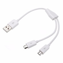 Usb 2.0 para duplo 2 micro usb 2.0 cabo fêmea divisor preto branco de alta qualidade universal carregador de dados cabo 1m/3ft/0.2m/0.65ft 2024 - compre barato