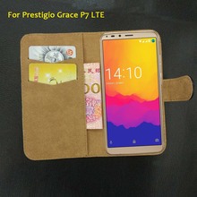 ¡6 colores súper! Prestigio Grace P7 LTE Flip de cuero de lujo exclusivo de Protección Especial 100% cubierta del teléfono + número de seguimiento 2024 - compra barato