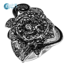 Женское Обручальное кольцо с цветком, покрытое серебром 2024 - купить недорого