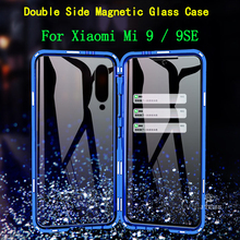 Flip Magnetic Adsorption Phone Case For Xiaomi Mi 9 SE Metal Coque 360 Full Cover Mi 9 Mi9 Double Side Glass Shockproof Fundas 2024 - buy cheap