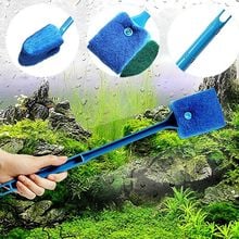 1pc Aquarium Fish Tank Cleaner Algae Scraper Window Glass Double-sided Plastic Sponge Cleaning Brush Aquarium Accessories 2024 - buy cheap