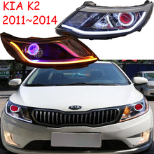 Juego de faros delanteros de parachoques para KIA K2, faros antiniebla DE 2011 ~ 2014y, accesorios de coche, luz delantera para kia k2 rio 2024 - compra barato
